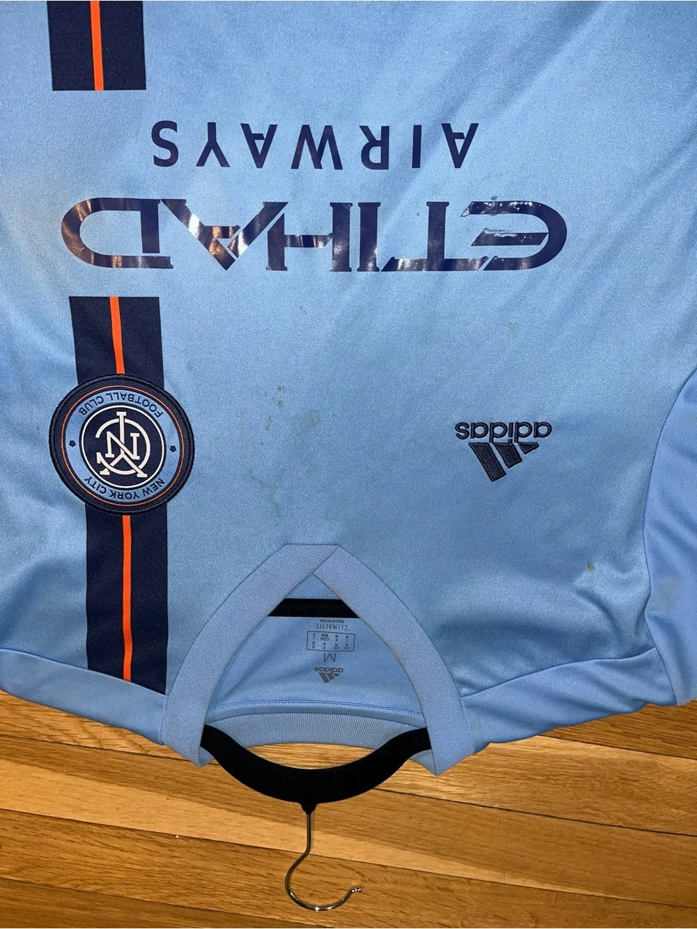 adidas Unisex New York City FC Light Blue Home Jersey (Medium)